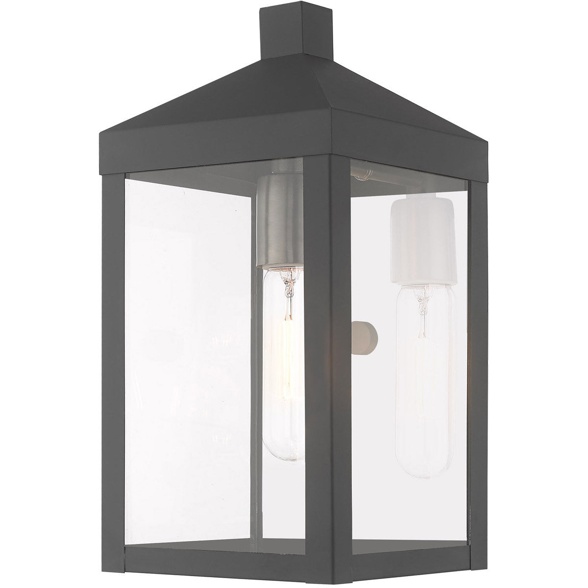 Livex Lighting Nyack Collection 1 Lt Scandinavian Gray Outdoor Wall Lantern in Scandinavian Gray 20582-76