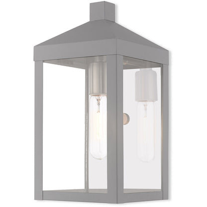 Livex Lighting Nyack Collection 1 Lt Nordic Gray Outdoor Wall Lantern in Nordic Gray 20582-80