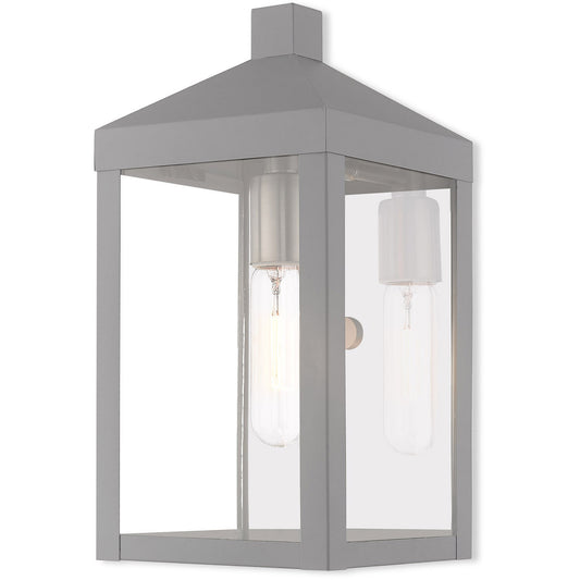 Livex Lighting Nyack Collection 1 Lt Nordic Gray Outdoor Wall Lantern in Nordic Gray 20582-80