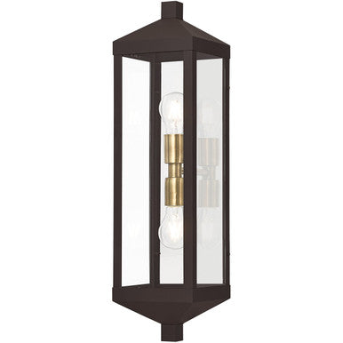 Livex Lighting Nyack Collection 2 Lt BZ Outdoor Wall Lantern in Bronze 20583-07