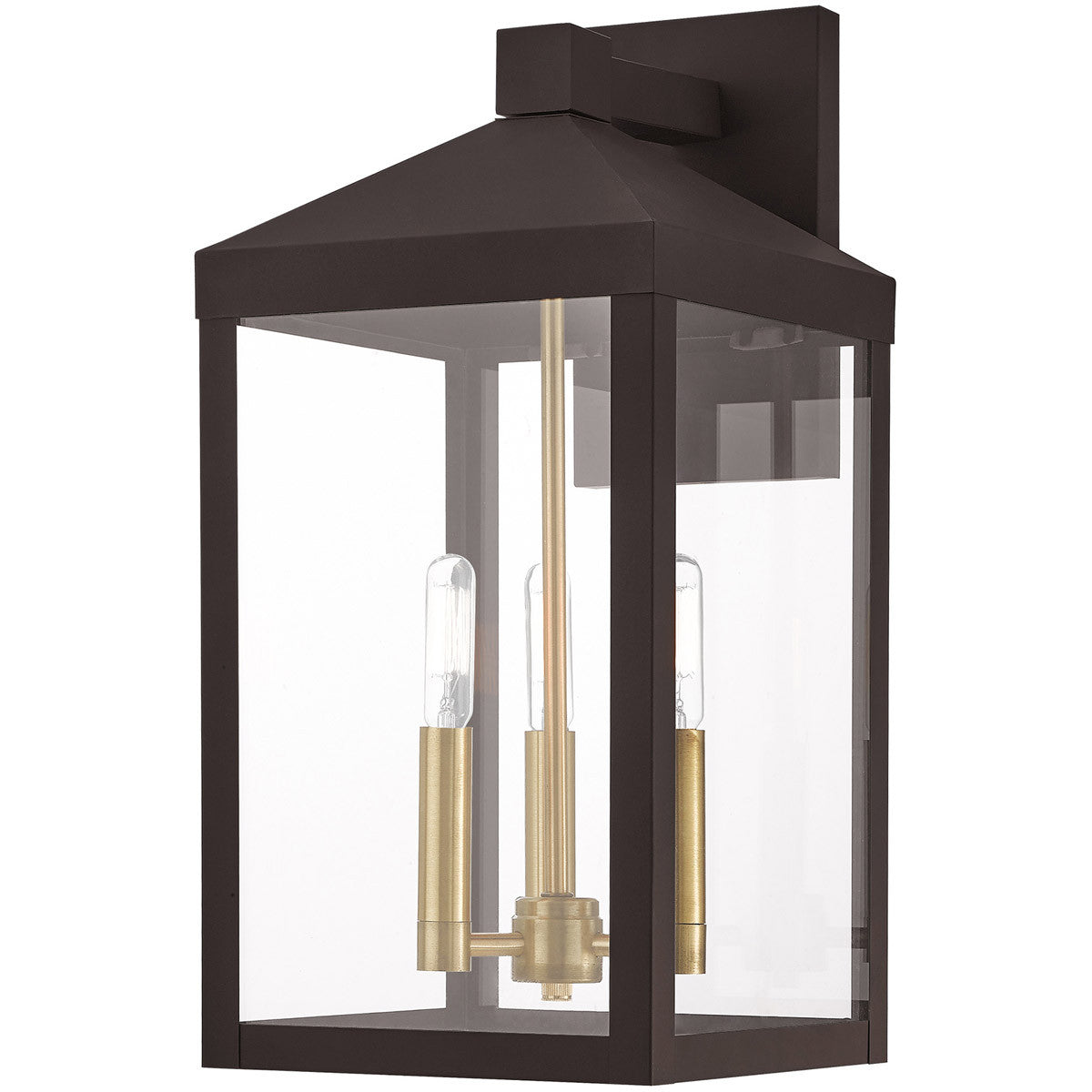 Livex Lighting Nyack Collection 3 Lt BZ Outdoor Wall Lantern in Bronze 20584-07