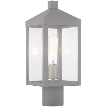 Livex Lighting Nyack Collection 1 Lt Nordic Gray Outdoor Post Top Lantern in Nordic Gray 20590-80