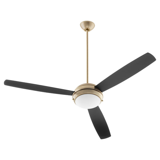 Quorum Expo Ceiling Fan in Aged Brass 20603-80