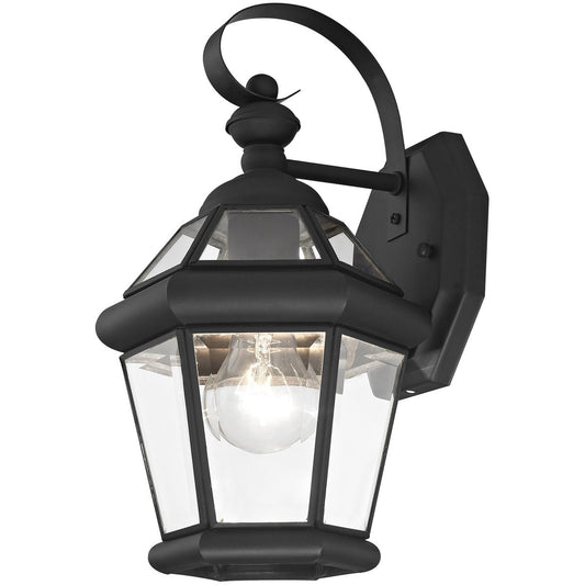 Livex Lighting Georgetown Collection 1 Light Black Outdoor Wall Lantern in Black 2061-04