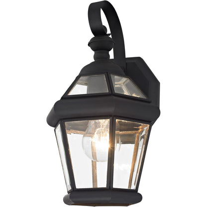 Livex Lighting Georgetown Collection 1 Light Black Outdoor Wall Lantern in Black 2061-04