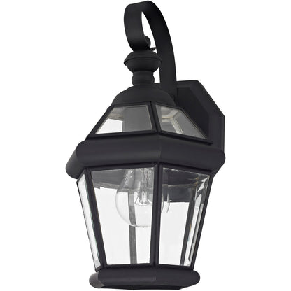 Livex Lighting Georgetown Collection 1 Light Black Outdoor Wall Lantern in Black 2061-04