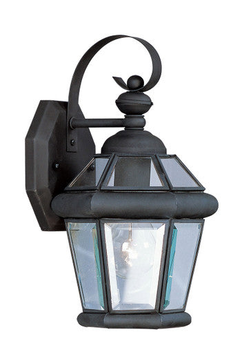 Livex Lighting Georgetown Collection 1 Light Black Outdoor Wall Lantern in Black 2061-04