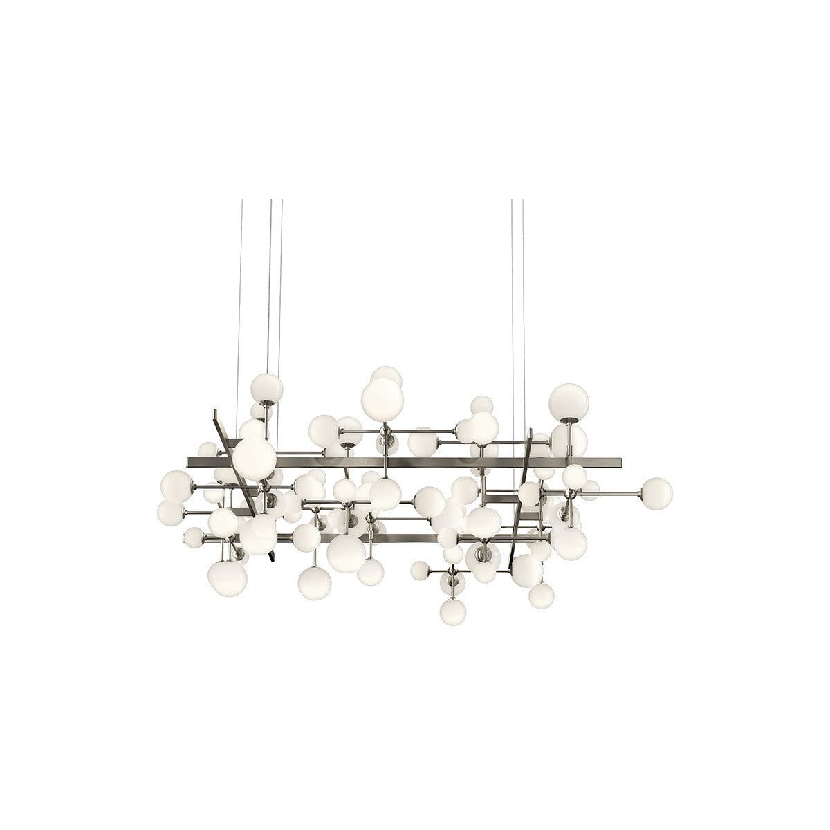 Sonneman Lighting Nebula Large Square LED Pendant in Satin Nickel 2068.13