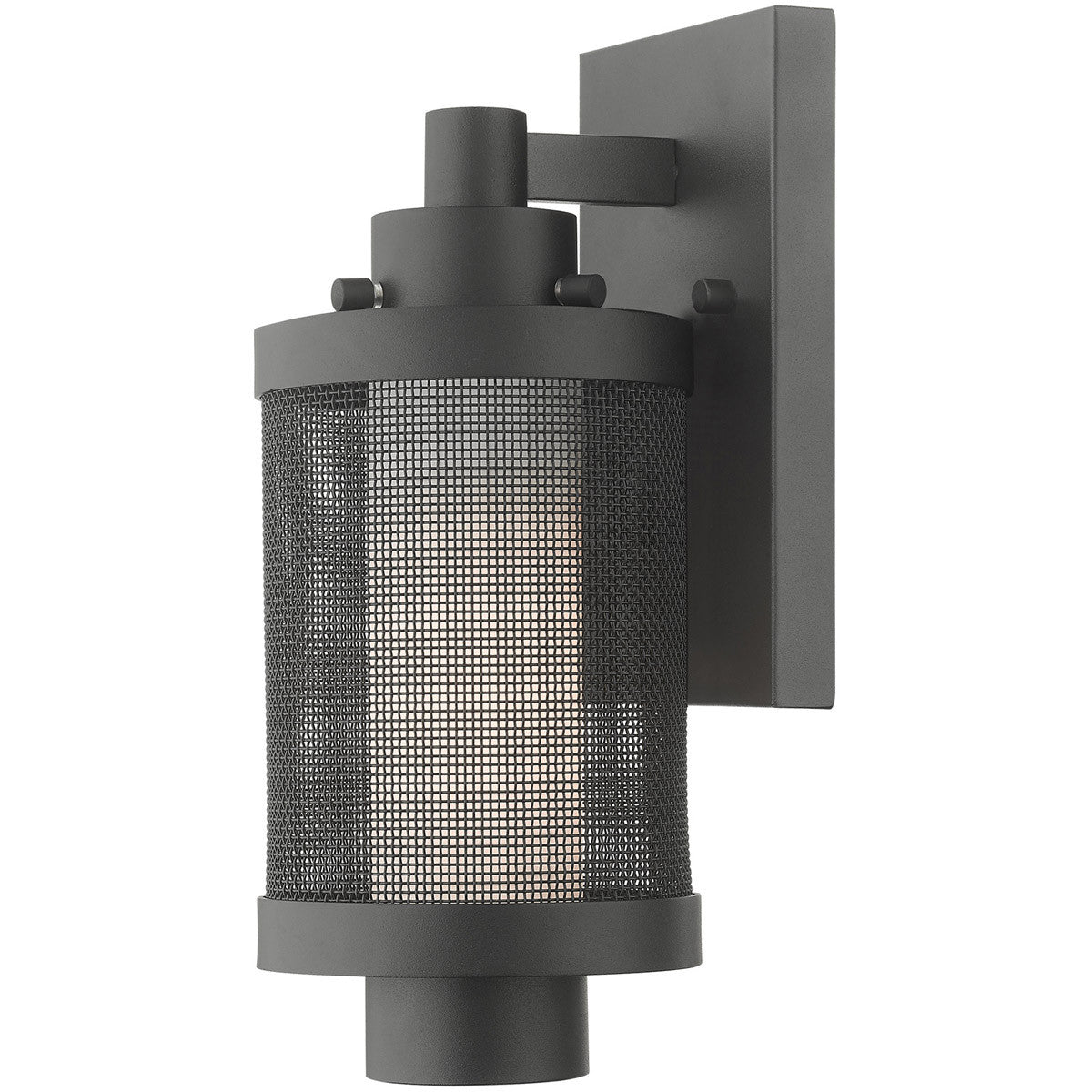 Livex Lighting Nottingham Collection 1 Lt Textured Black Wall Lantern in Textured Black 20681-14