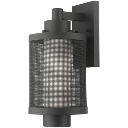 Livex Lighting Nottingham Collection 1 Lt Textured Black Wall Lantern in Textured Black 20682-14