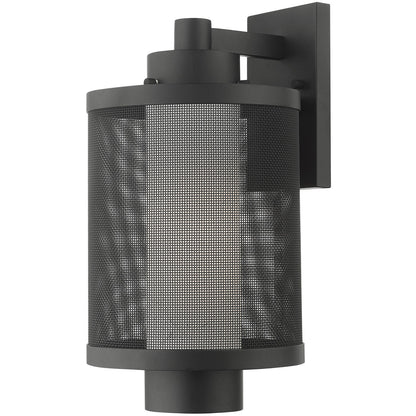 Livex Lighting Nottingham Collection 1 Lt Textured Black Wall Lantern in Textured Black 20683-14