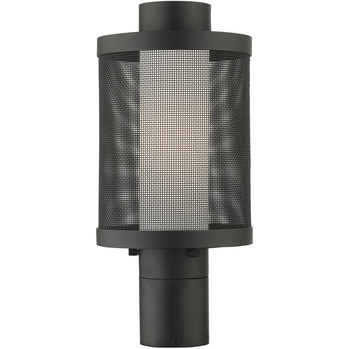 Livex Lighting Nottingham Collection 1 Lt Textured Black Post Light in Textured Black 20684-14