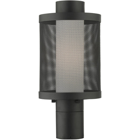 Livex Lighting Nottingham Collection 1 Lt Textured Black Post Light in Textured Black 20684-14