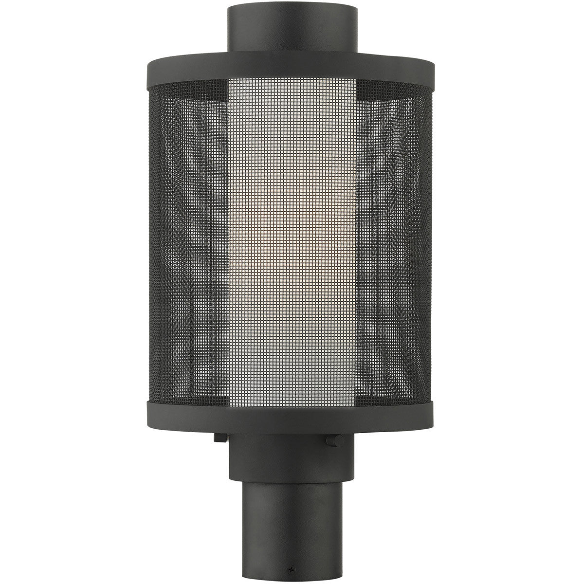 Livex Lighting Nottingham Collection 1 Lt Texture Black Post Light  in Textured Black 20686-14