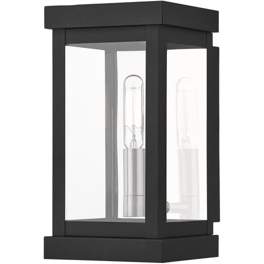 Livex Lighting Hopewell Collection 1 Lt BK Outdoor Wall Lantern in Black 20701-04