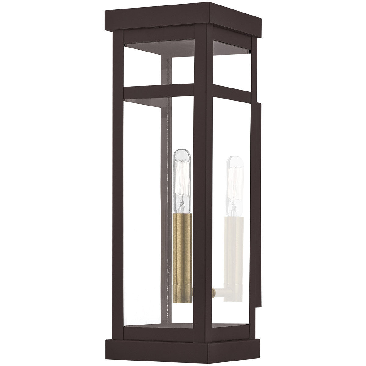 Livex Lighting Hopewell Collection 1 Lt BZ Outdoor Wall Lantern in Bronze 20703-07