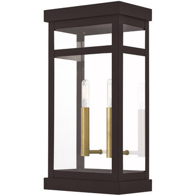 Livex Lighting Hopewell Collection 2 Lt BZ Outdoor Wall Lantern in Bronze 20704-07