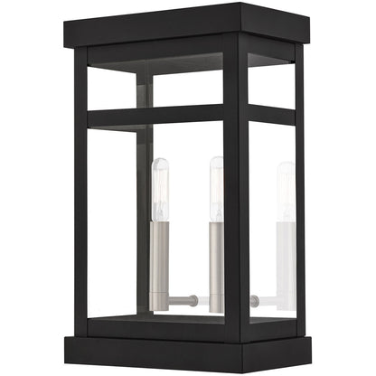 Livex Lighting Hopewell Collection 2 Lt BK Outdoor Wall Lantern in Black 20705-04