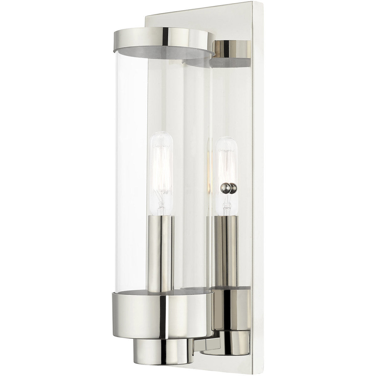 Livex Lighting Hillcrest Collection 1 Lt Polished Chrome Outdoor ADA Wall Lantern in Polished Chrome 20721-05