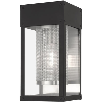 Livex Lighting Franklin Collection 1 Lt Black Outdoor Wall Lantern in Black 20761-04