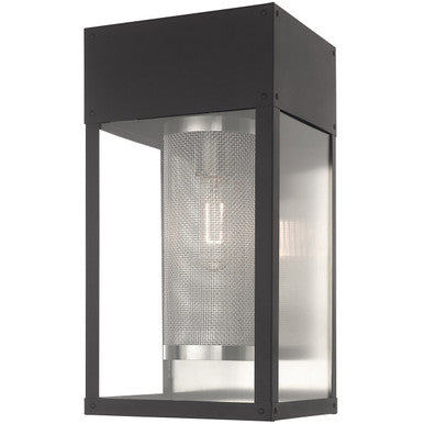 Livex Lighting Franklin Collection 1 Lt Black Outdoor Wall Lantern in Black 20762-04