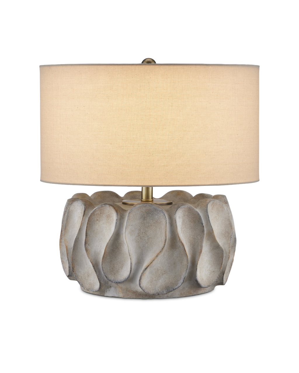 Currey & Co Weststrand Table Lamp in Gray/Dark Gray/Brown/Light Antique Brass 6000-0928