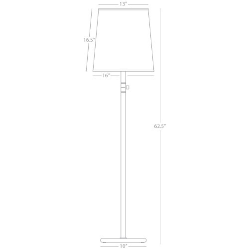 Robert Abbey  Rico Espinet Rico Espinet Buster Chica Floor Lamp in Polished Nickel 2080W