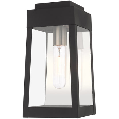 Livex Lighting Oslo Collection 1 Lt Black Outdoor Wall Lantern in Black 20852-04