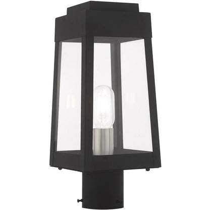 Livex Lighting Oslo Collection 1 Lt Black Outdoor Post Top Lantern in Black 20853-04