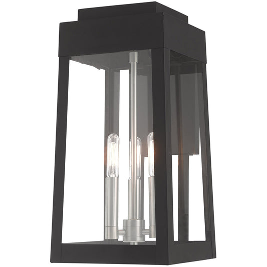 Livex Lighting Oslo Collection 3 Lt Black Outdoor Wall Lantern in Black 20855-04