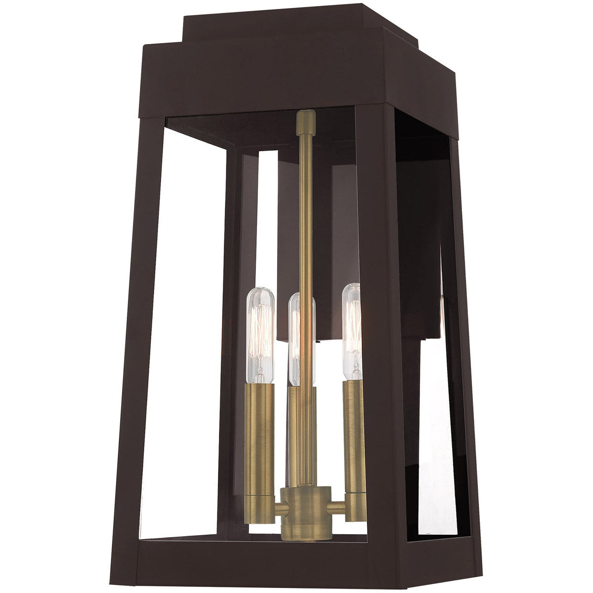 Livex Lighting Oslo Collection 3 Lt Bronze Outdoor Wall Lantern in Bronze 20855-07