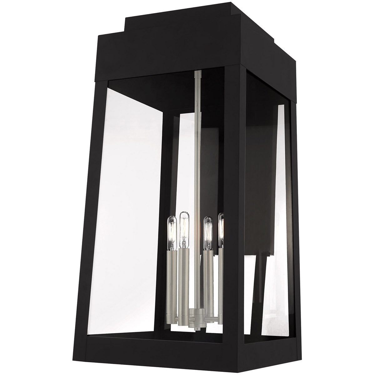 Livex Lighting Oslo Collection 4 Lt Black Outdoor Wall Lantern in Black 20861-04