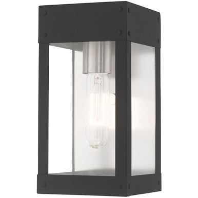 Livex Lighting Barrett Collection 1 Lt Scandinavian Gray Outdoor Wall Lantern in Scandinavian Gray 20871-76