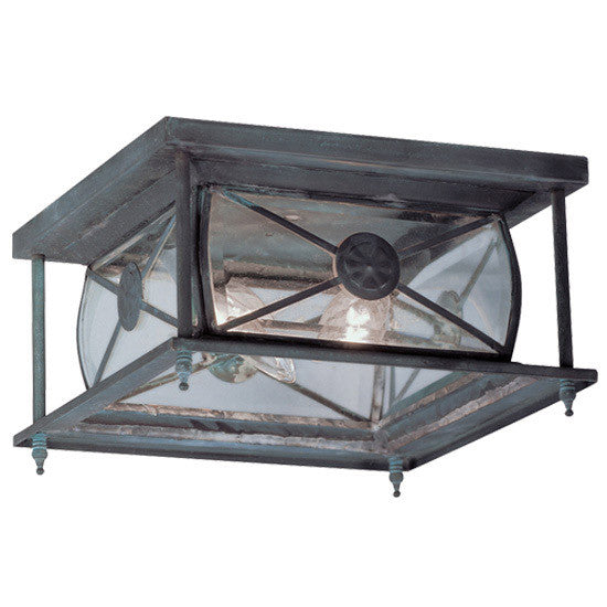 Livex Lighting Providence Collection 2 Light Charcoal Outdoor Ceiling Mount in Charcoal 2090-61