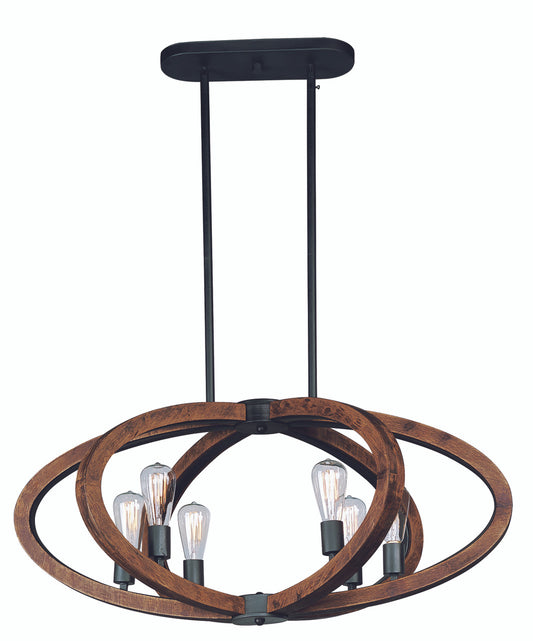 Maxim Bodega Bay 6-Light Pendant w/Bulb in Anthracite 20915APAR/BUI