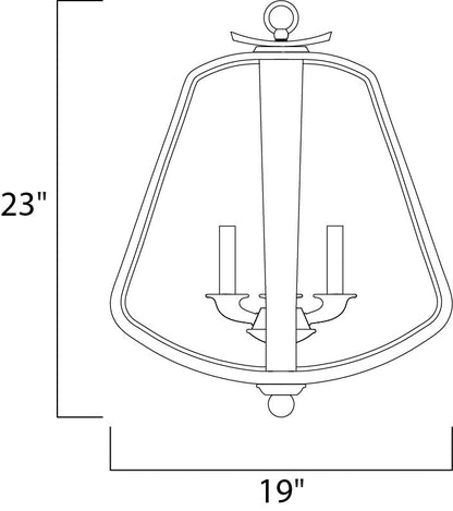 Maxim Road House 4-Light Chandelier in Barn Wood / Iron Ore 20923BWIO