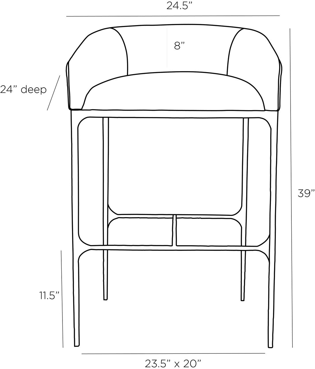 Arteriors Home Osbourne Bar Stool 2096