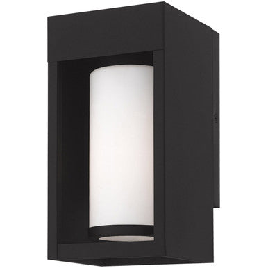 Livex Lighting Bleecker Collection 1 Lt Black Outdoor Wall Lantern in Black 20981-04