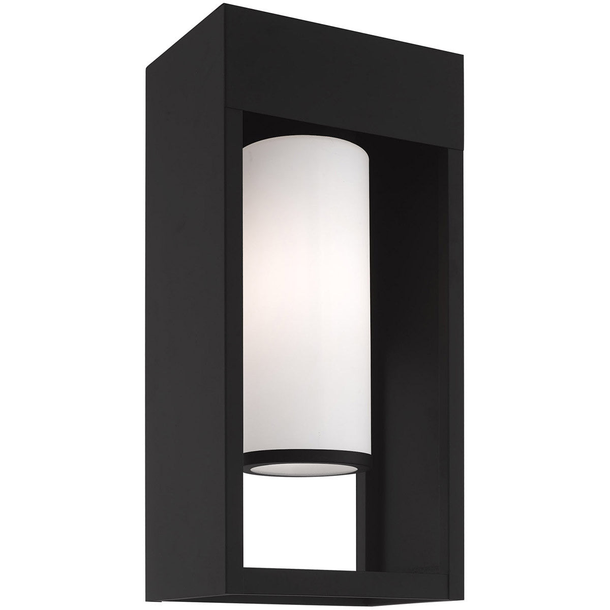 Livex Lighting Bleecker Collection 1 Lt Black Outdoor Wall Lantern in Black 20983-04