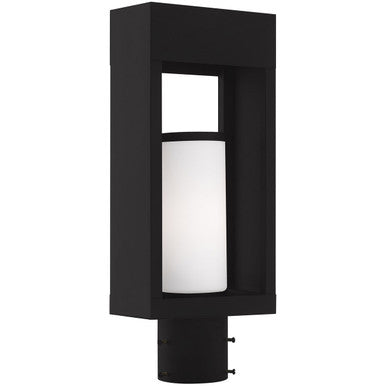 Livex Lighting Bleecker Collection 1 Lt Black Outdoor Post Top Lantern in Black 20984-04