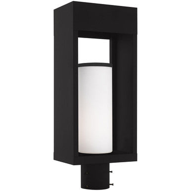 Livex Lighting Bleecker Collection 1 Lt Black Outdoor Post Top Lantern in Black 20985-04