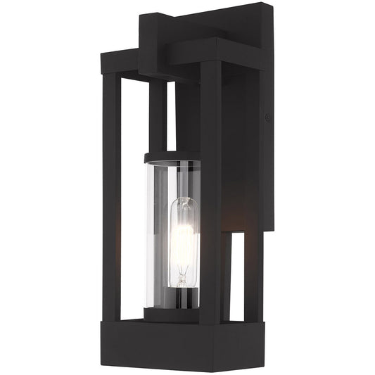 Livex Lighting Delancey Collection 1 Lt Black Outdoor Wall Lantern in Black 20992-04