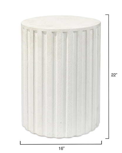 Jamie Young Fluted Column Side Table 20FLUT-STWH