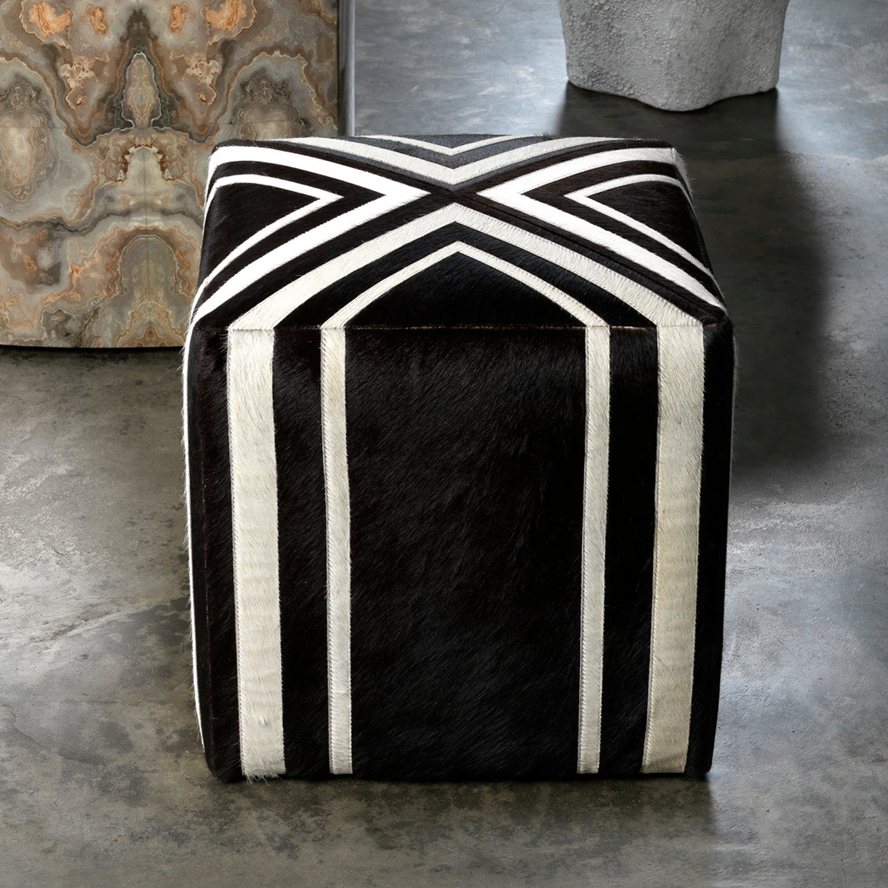 Jamie Young Nantucket Criss Cross Ottoman 20NANT-OTES