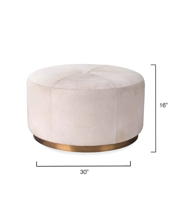 Jamie Young Thackeray Round Pouf 20THAC-LGWH