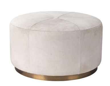 Jamie Young Thackeray Round Pouf 20THAC-LGWH