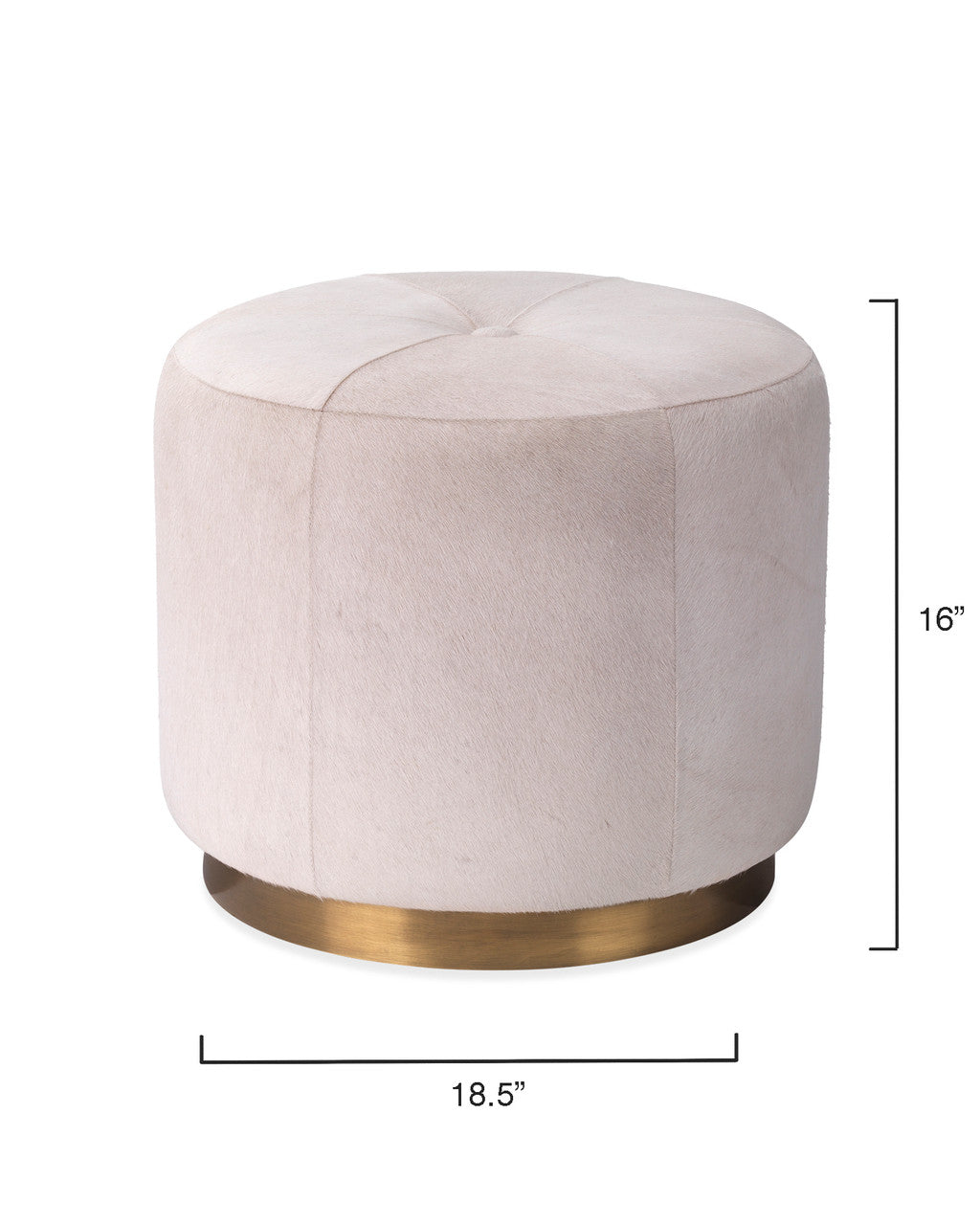 Jamie Young Thackeray Round Pouf 20THAC-SMWH