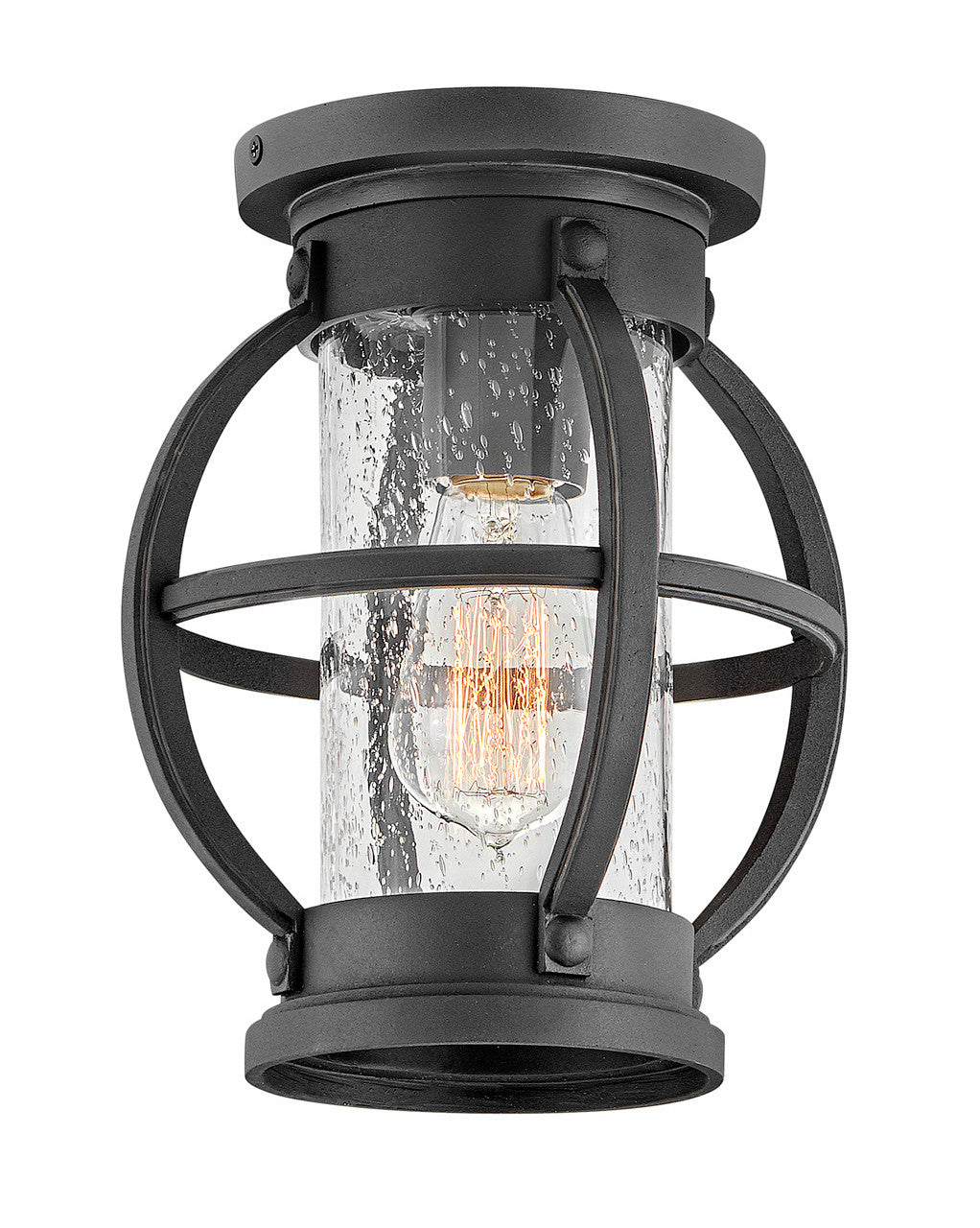 Hinkley Lighting Chatham Medium Flush Mount Museum Black 21003MB