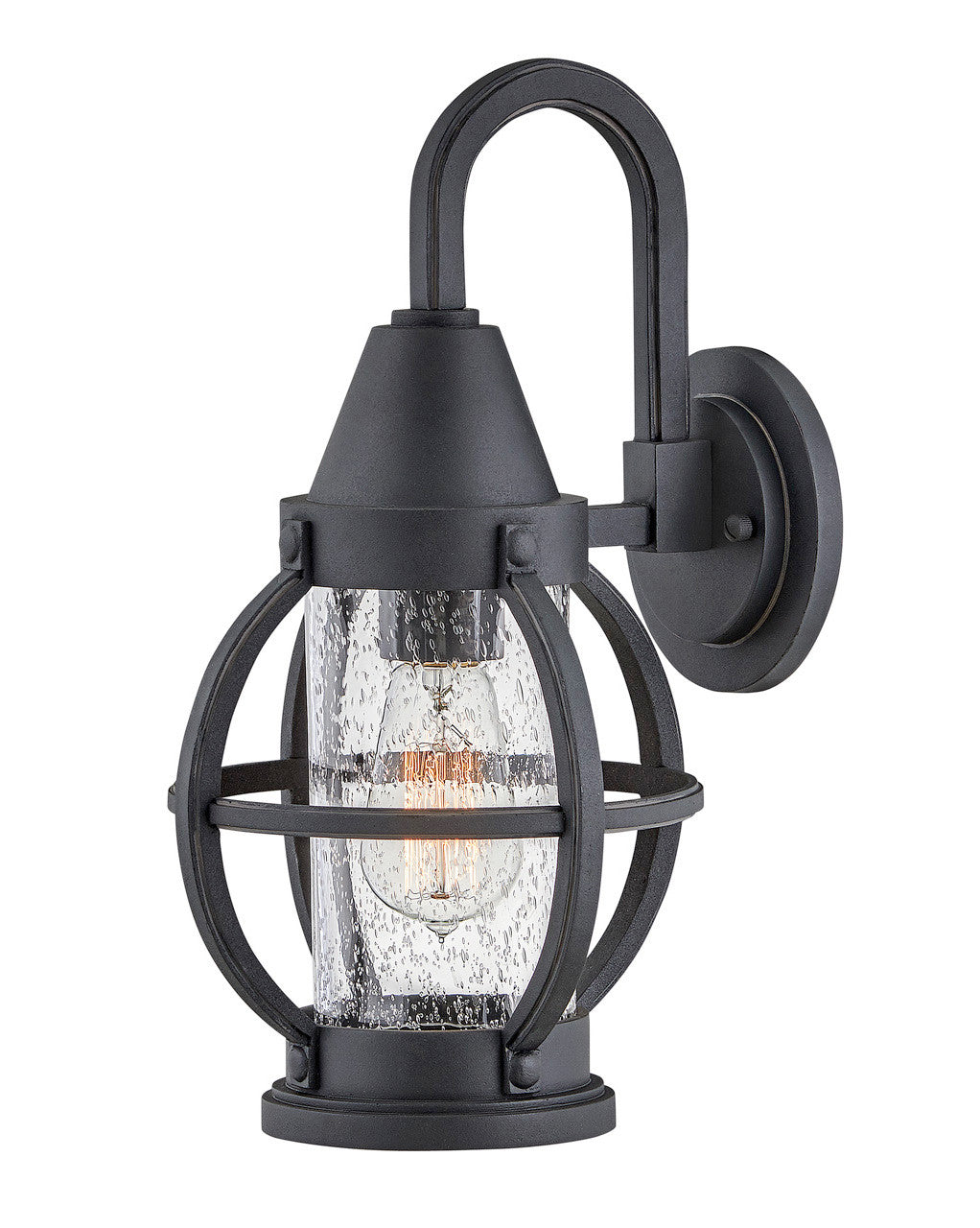 Hinkley Lighting Chatham Medium Wall Mount Lantern Museum Black 21004MB