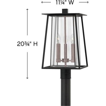 Hinkley Lighting Walker Large Post Top or Pier Mount Lantern Black 2101BK